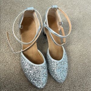 Silver Glitter Dancing Heels - 99% New